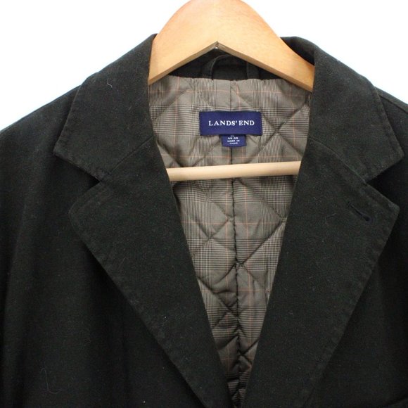 Lands End Blazer Mens Brown Three Button Down Quilted Lined Size XL 46-49 - Picture 5 of 9